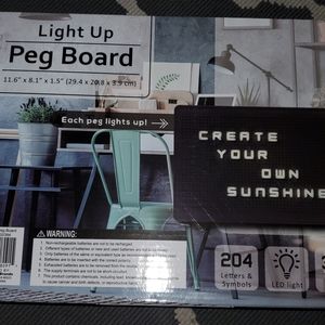 Light Up Peg Board Sign